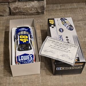 Jimmie Johnson Signed, Lowe's 60th Anniversary 1/24 Diecast GM Dealers Version